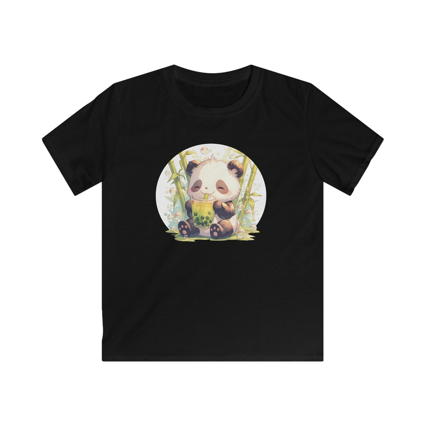 Happy Panda mit Bubble Tea Kinder T-Shirt