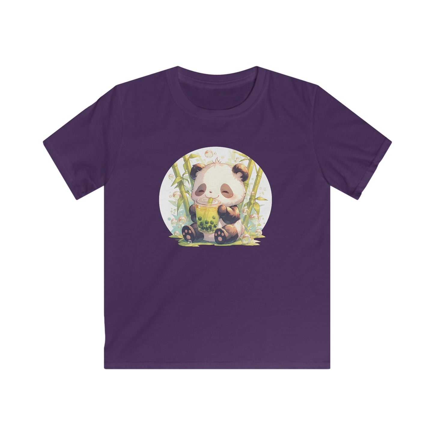 Happy Panda mit Bubble Tea Kinder T-Shirt