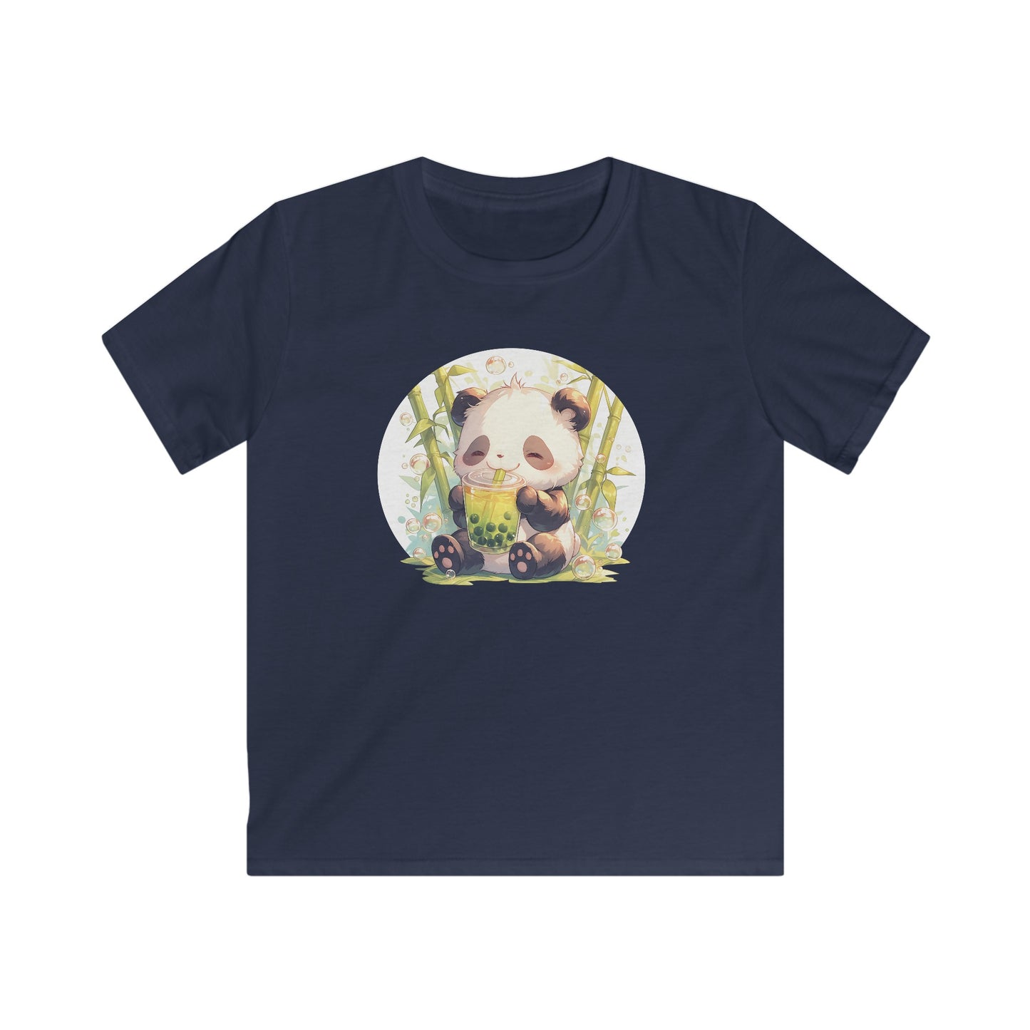 Happy Panda mit Bubble Tea Kinder T-Shirt