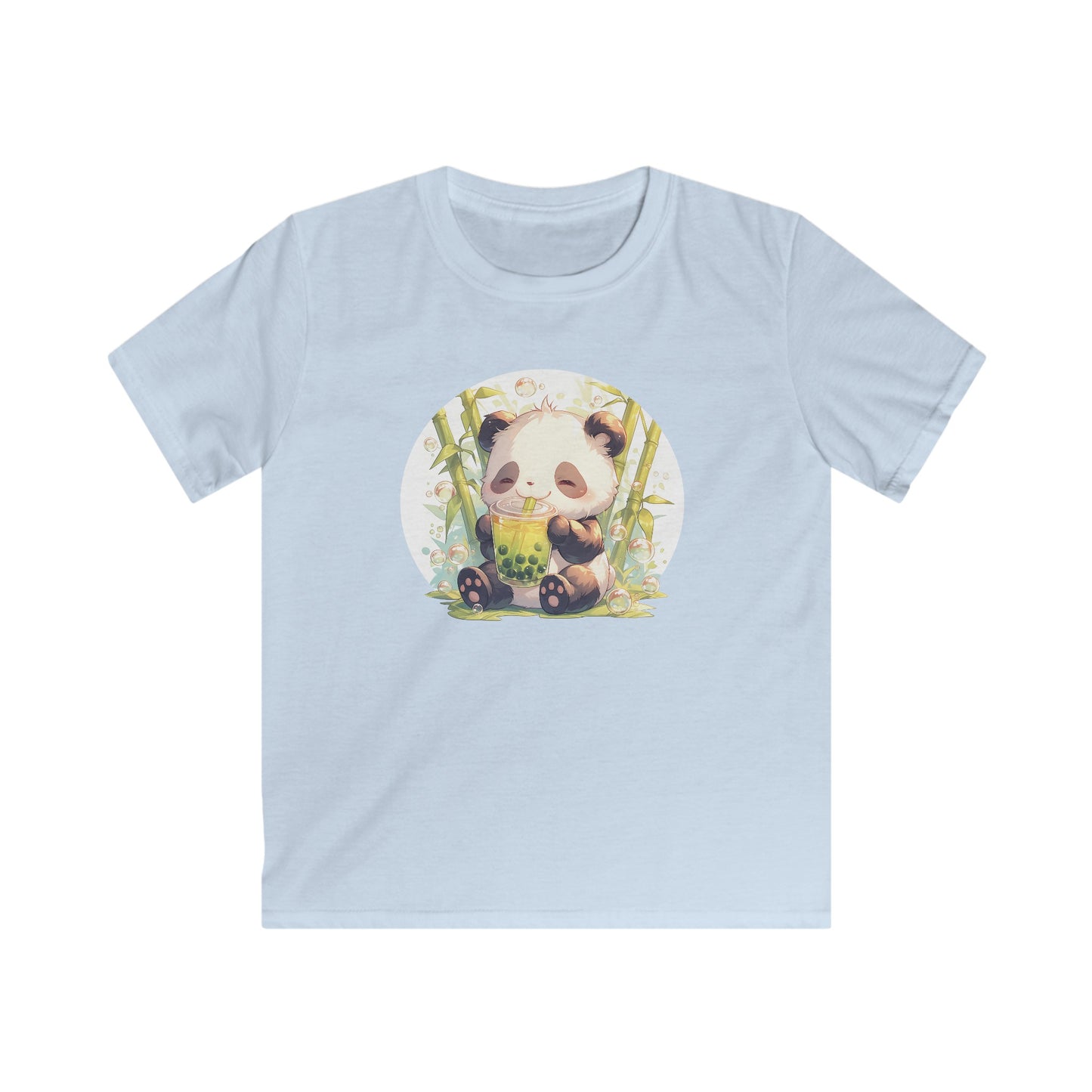 Happy Panda mit Bubble Tea Kinder T-Shirt