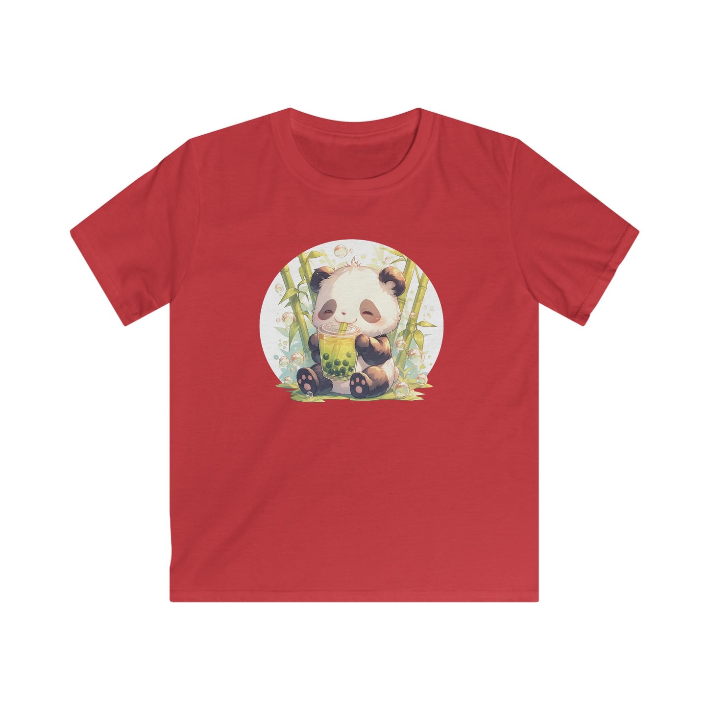 Happy Panda mit Bubble Tea Kinder T-Shirt