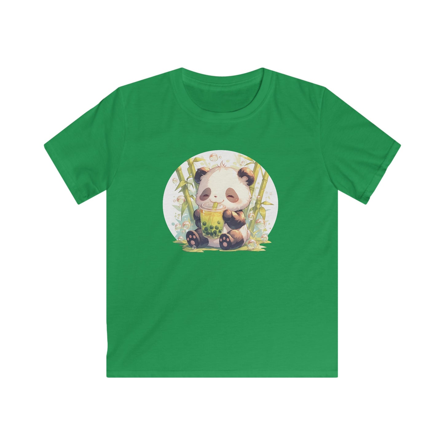 Happy Panda mit Bubble Tea Kinder T-Shirt