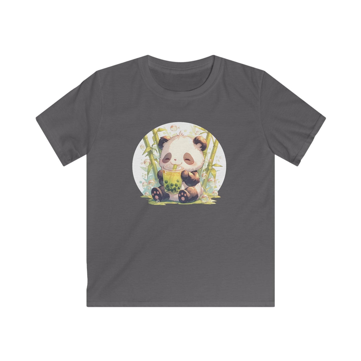 Happy Panda mit Bubble Tea Kinder T-Shirt