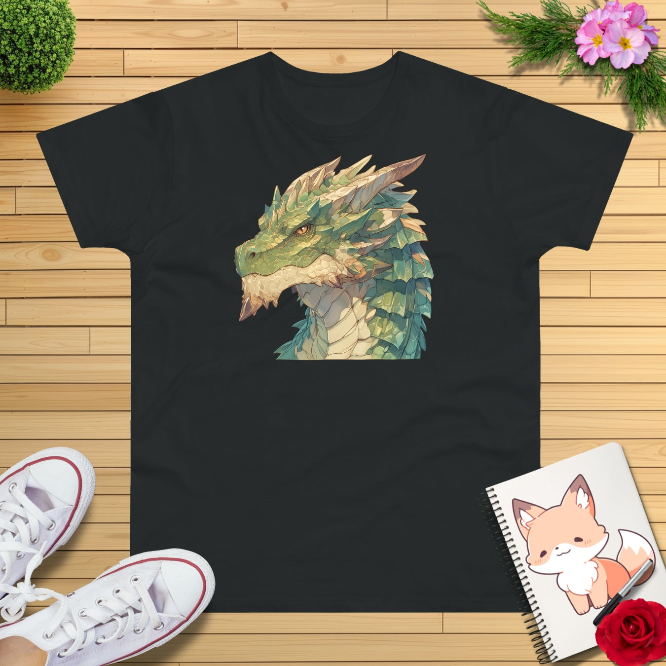 Grüner Drache T-Shirt