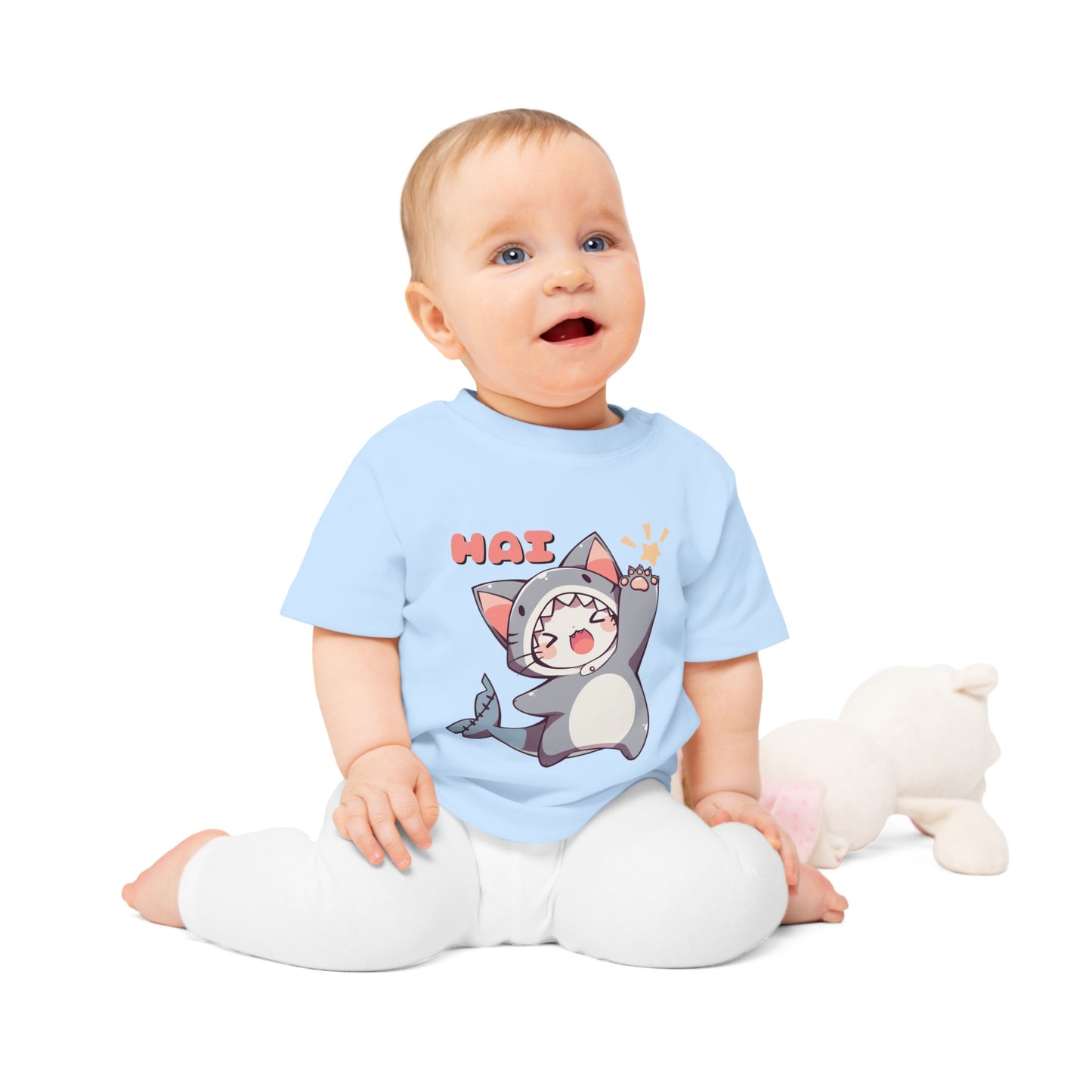 Kawaii Kitten Hai Kostüm Baby T-Shirt