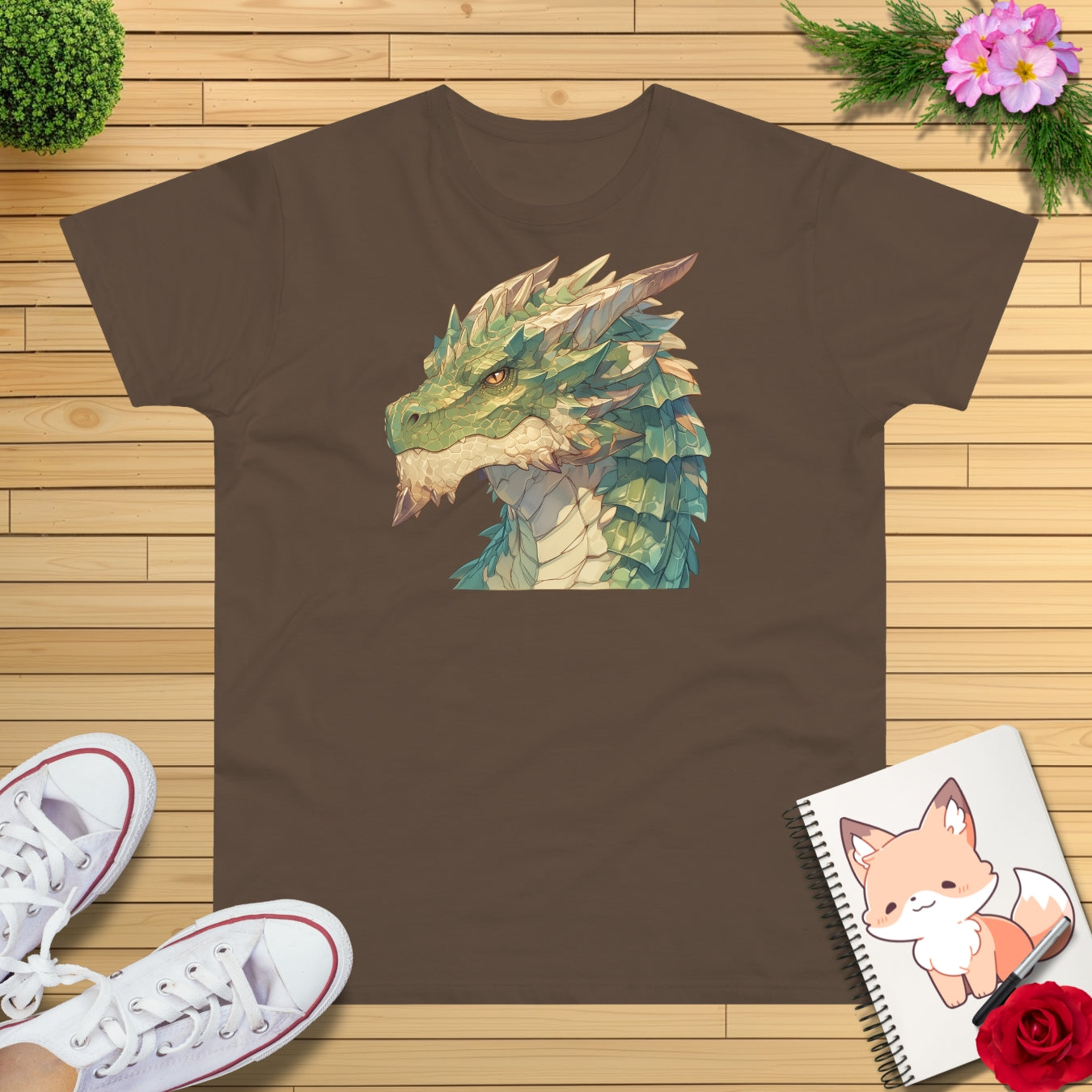 Grüner Drache T-Shirt