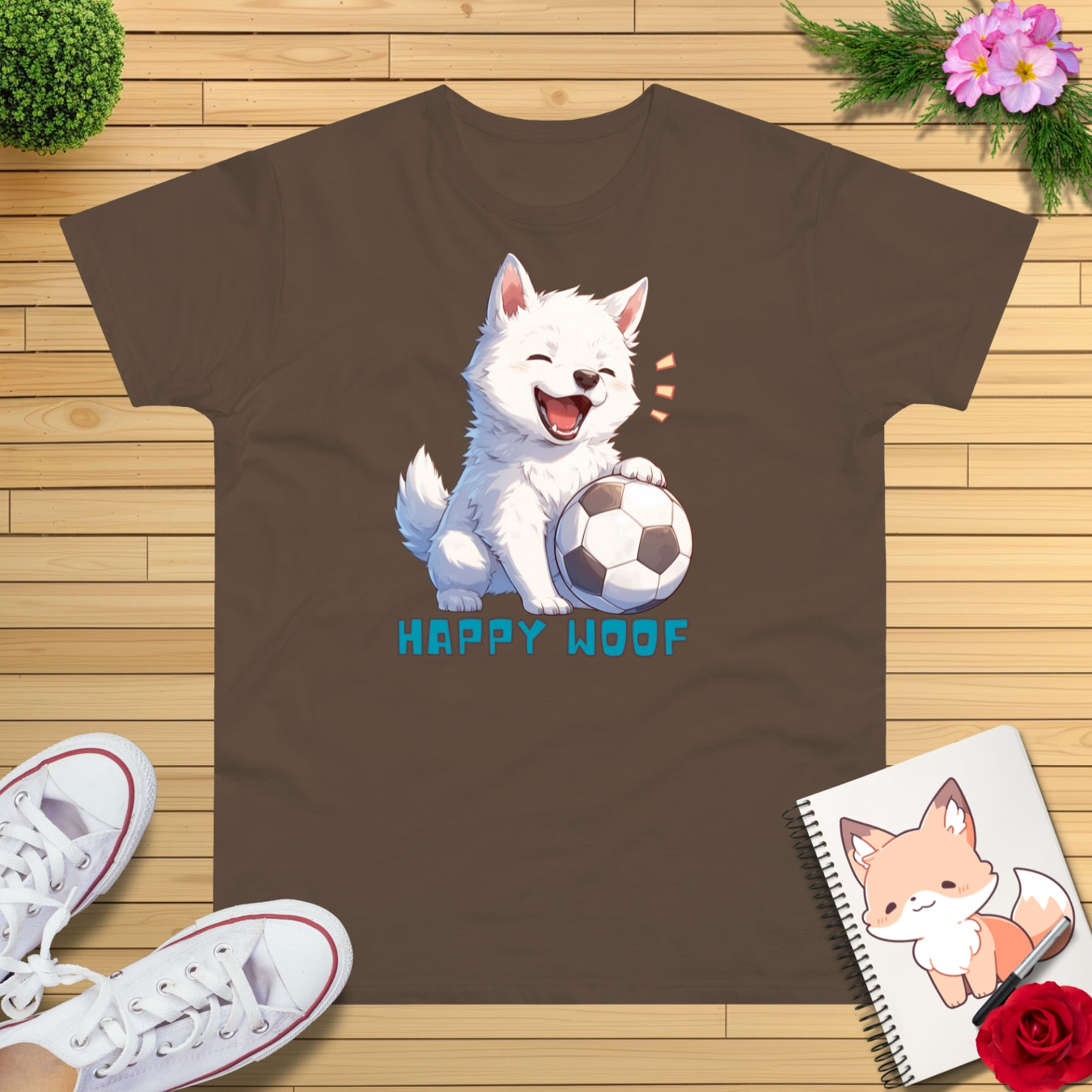 Happy Fußball Hund T-Shirt