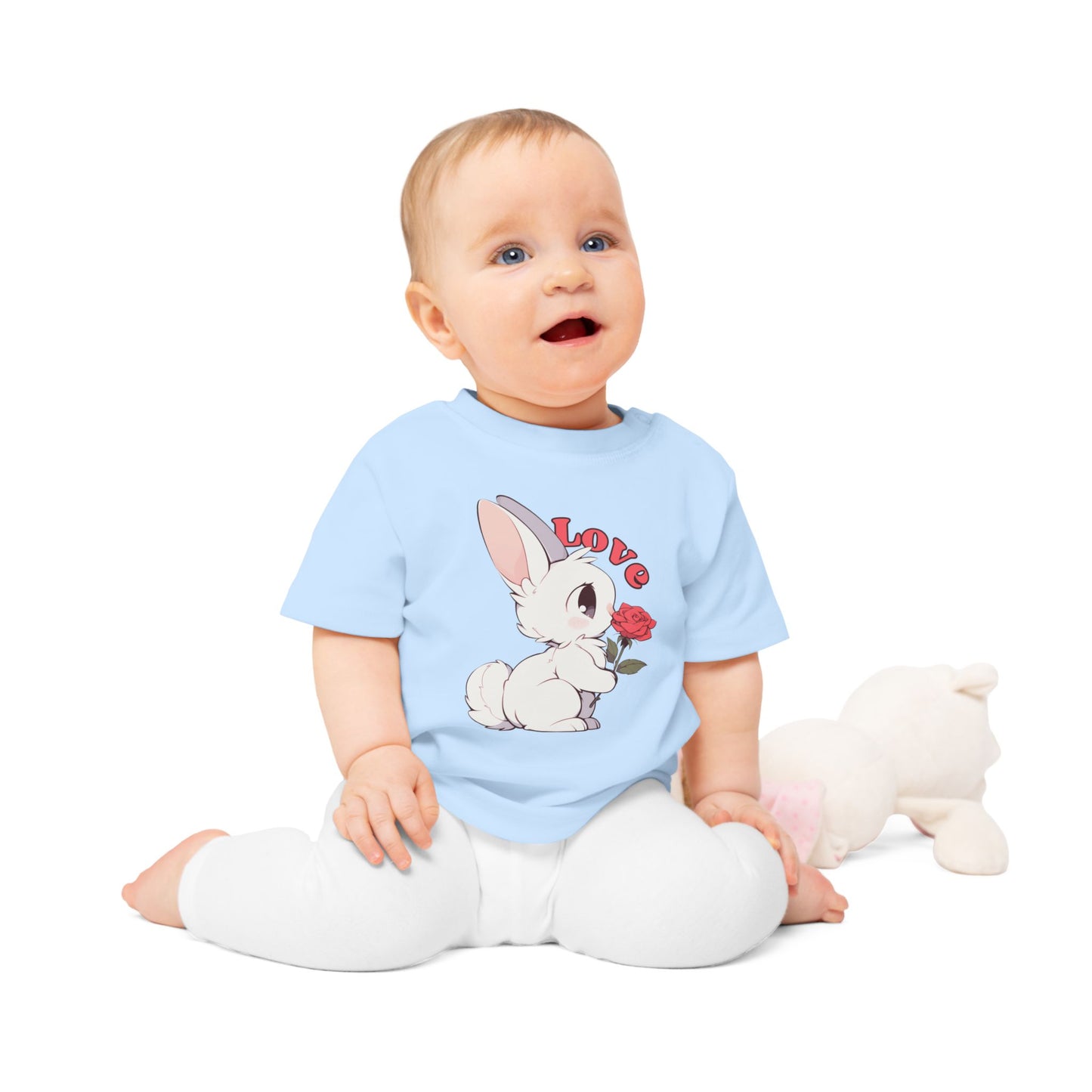 Häschen mit Rose Baby T-Shirt