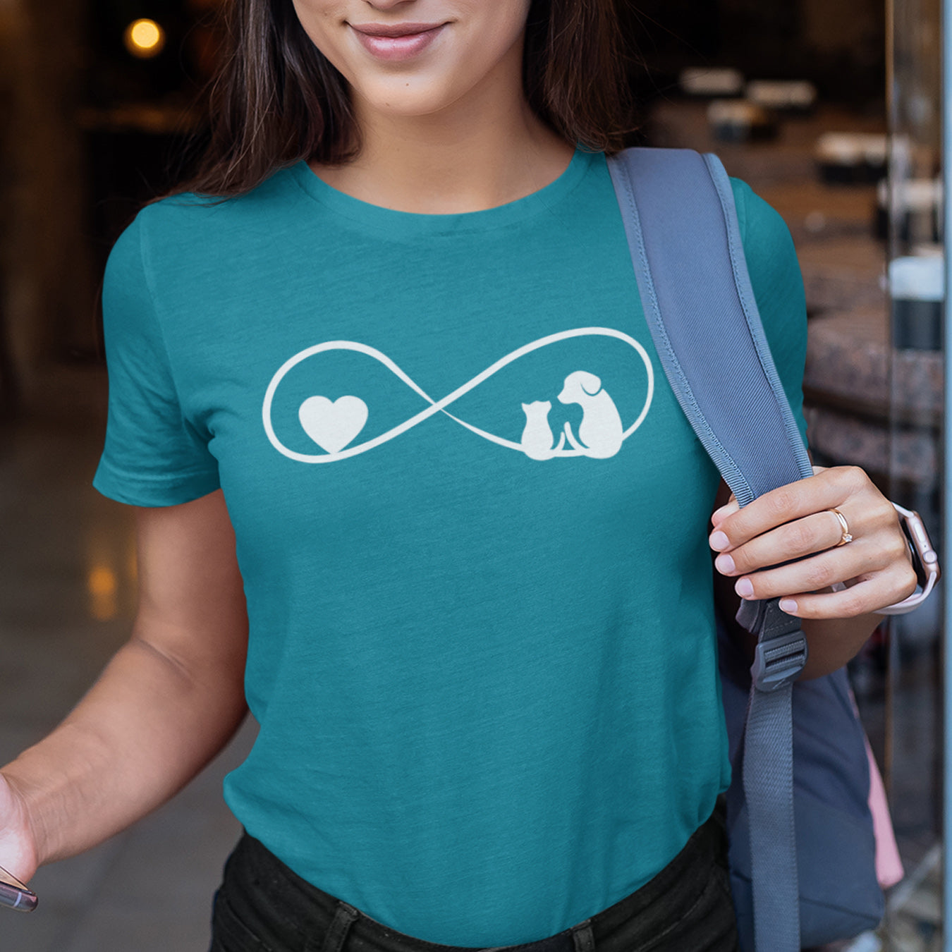Unendlichkeit Herz Hund & Katze T-Shirt