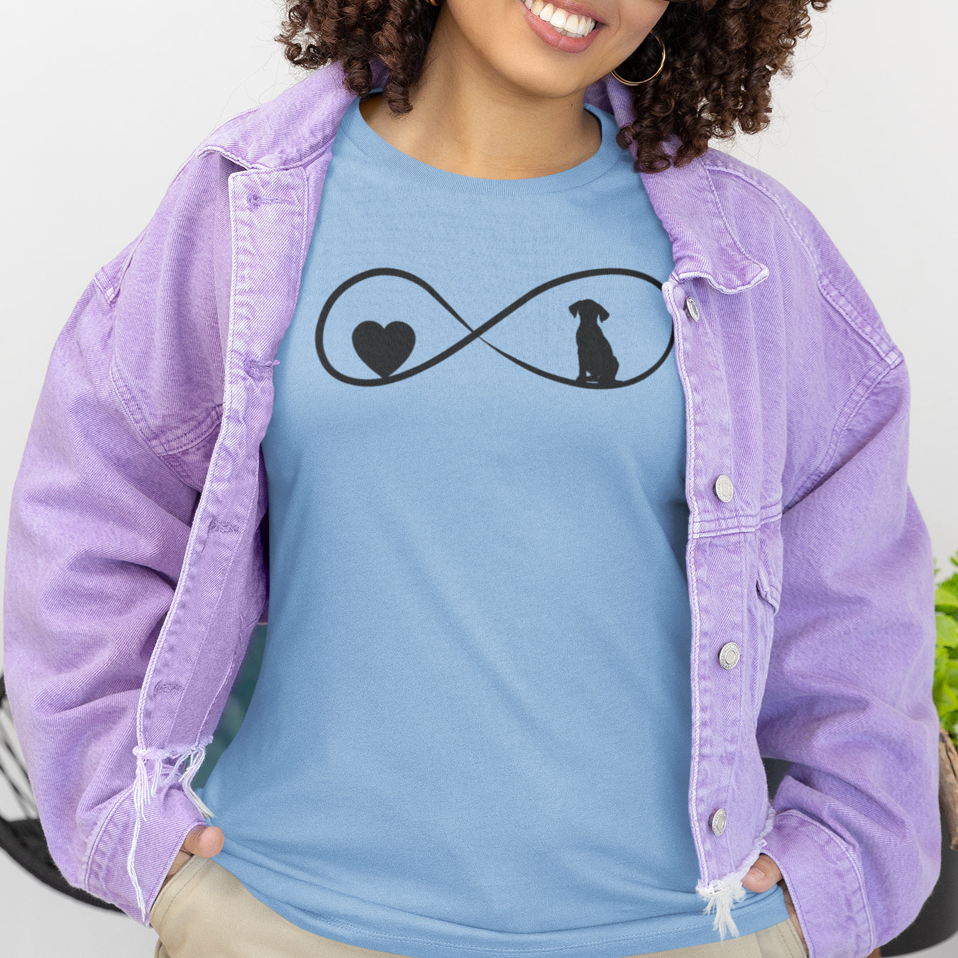 Unendlichkeit Hund Schlappohr T-Shirt