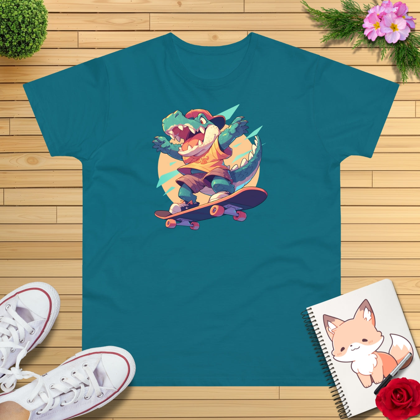 Skateboard Krokodil yay T-Shirt