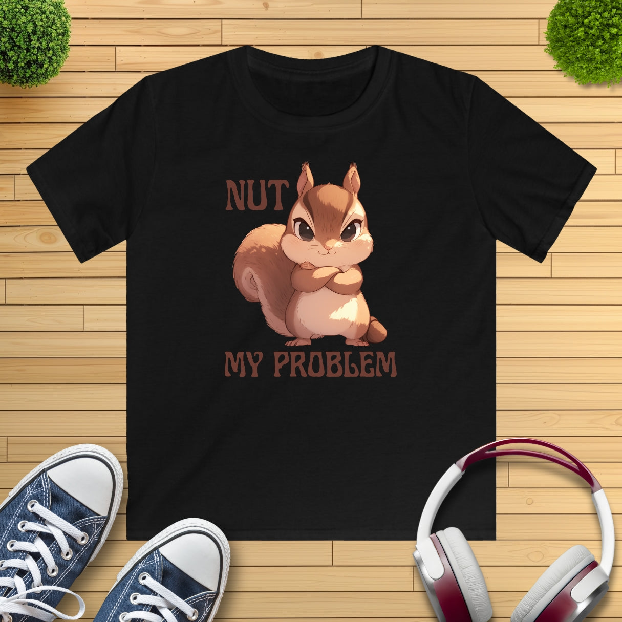 Eichhörnchen "NUT MY PROBLEM" Kinder T-Shirt