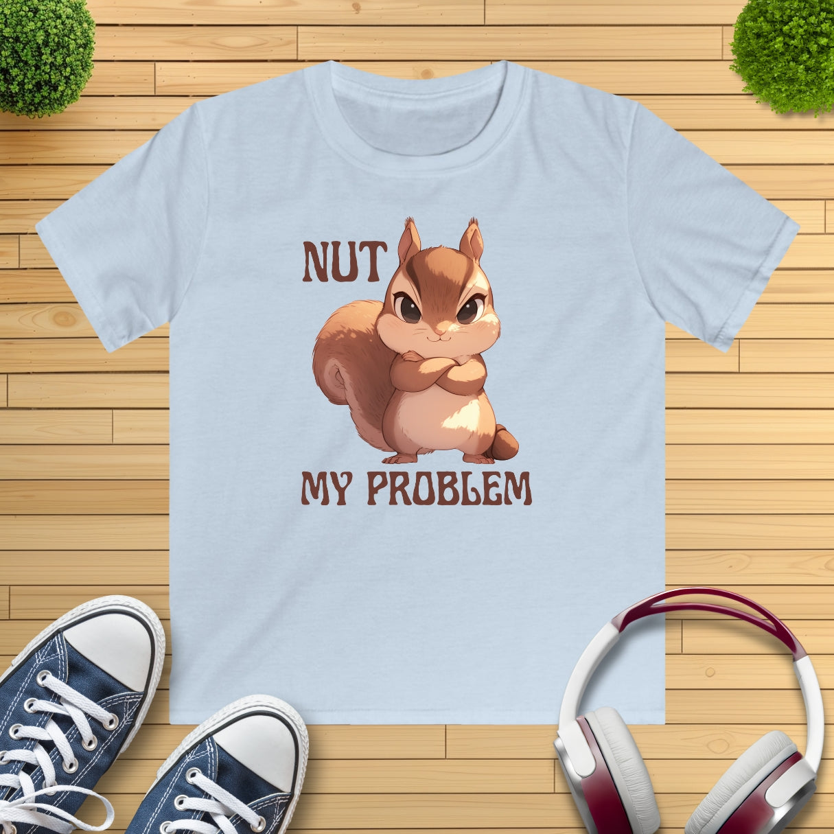 Eichhörnchen "NUT MY PROBLEM" Kinder T-Shirt