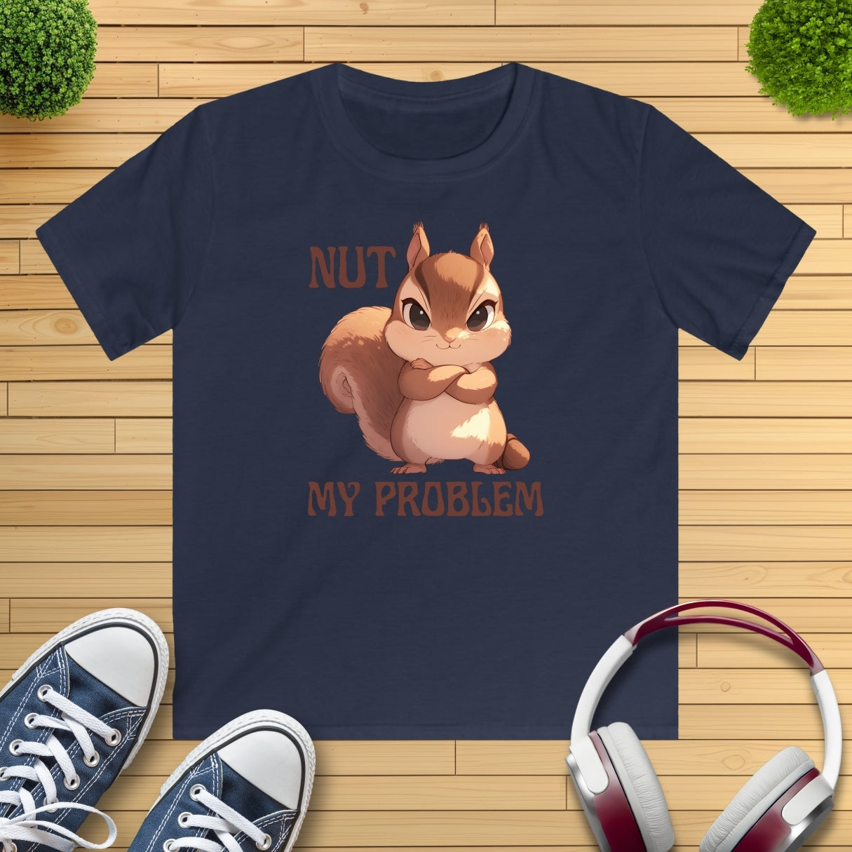 Eichhörnchen "NUT MY PROBLEM" Kinder T-Shirt