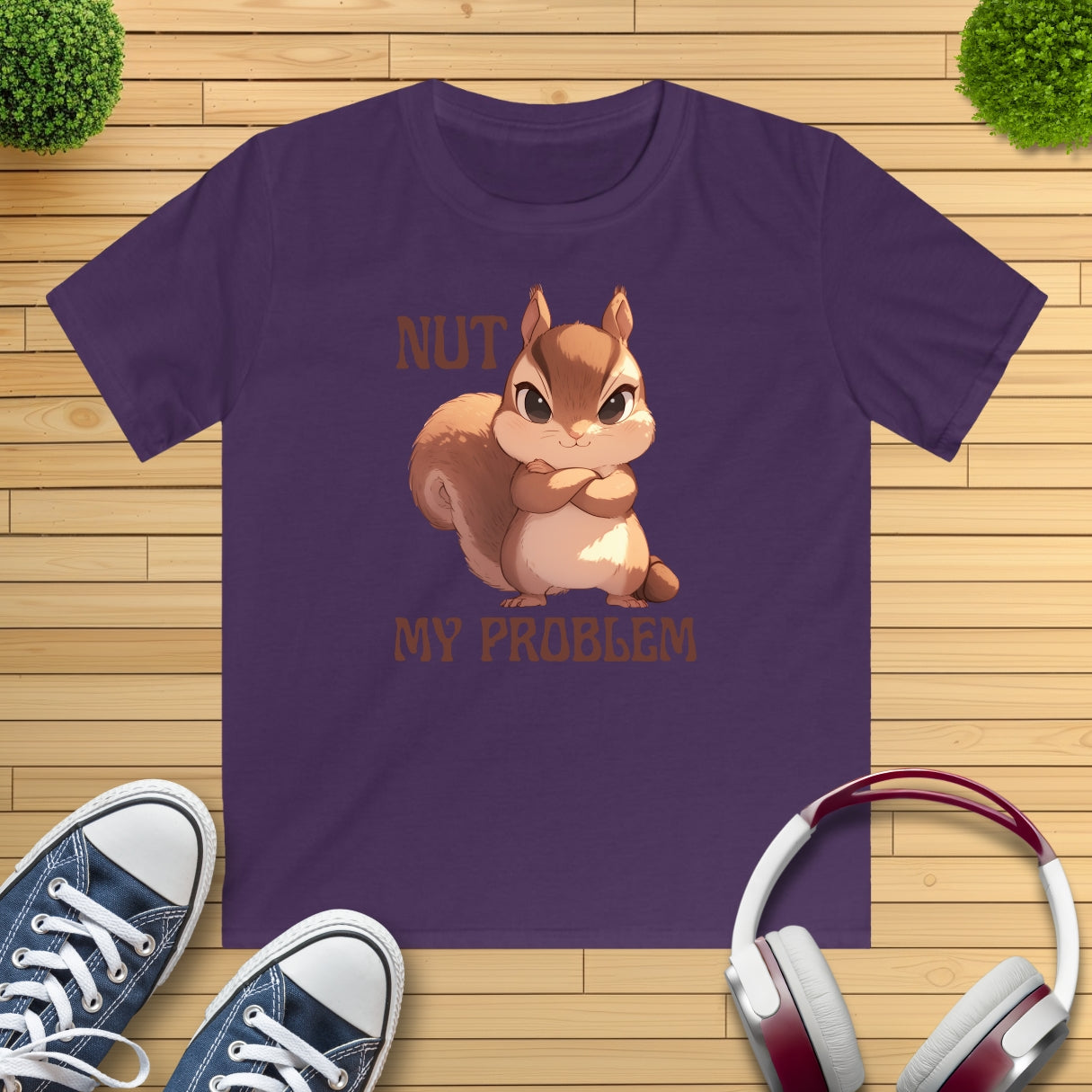 Eichhörnchen "NUT MY PROBLEM" Kinder T-Shirt