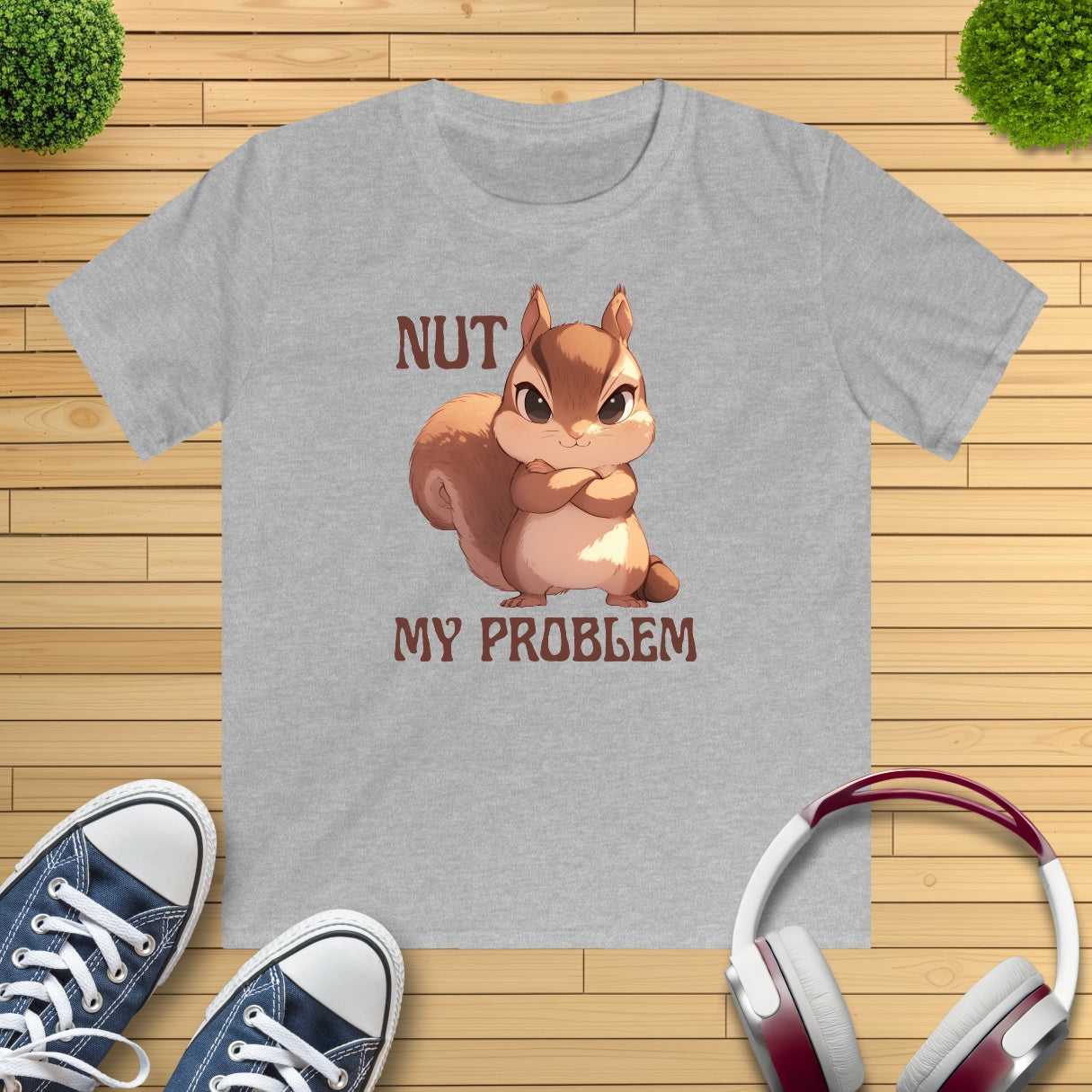 Eichhörnchen "NUT MY PROBLEM" Kinder T-Shirt