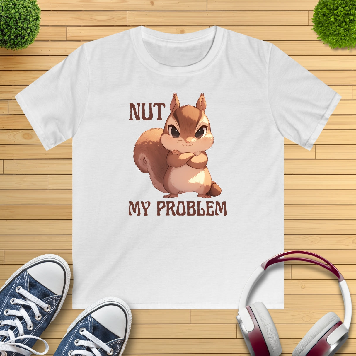 Eichhörnchen "NUT MY PROBLEM" Kinder T-Shirt