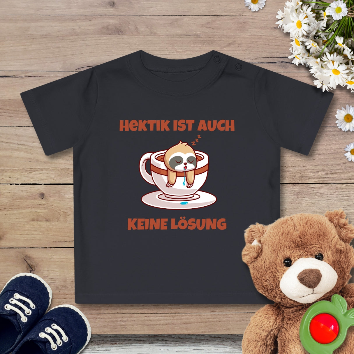 Keine Hektik Faultier Baby T-Shirt