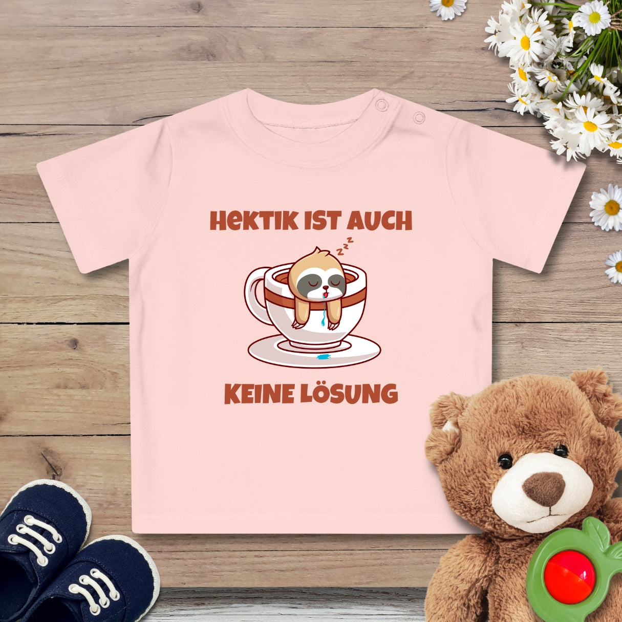 Keine Hektik Faultier Baby T-Shirt