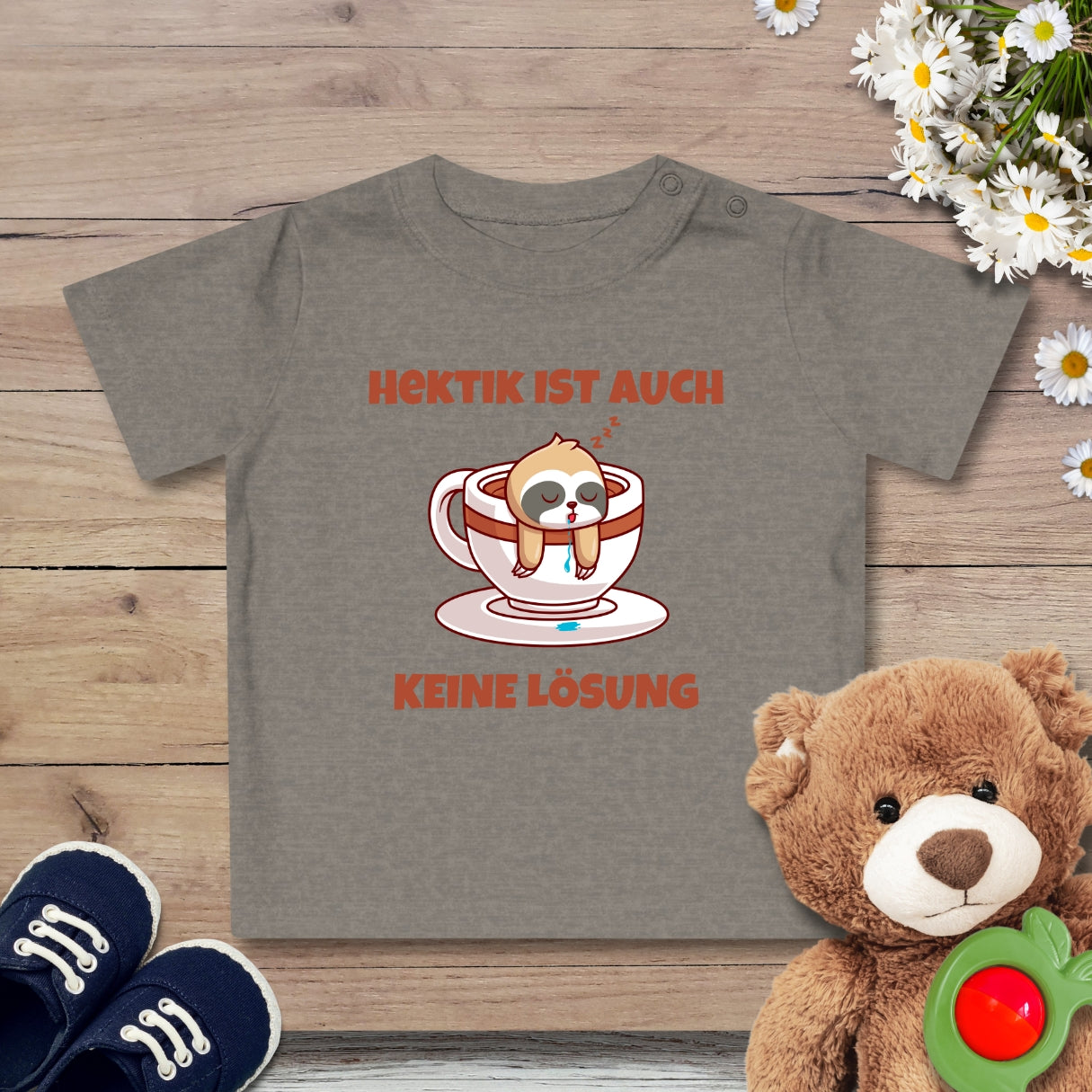 Keine Hektik Faultier Baby T-Shirt