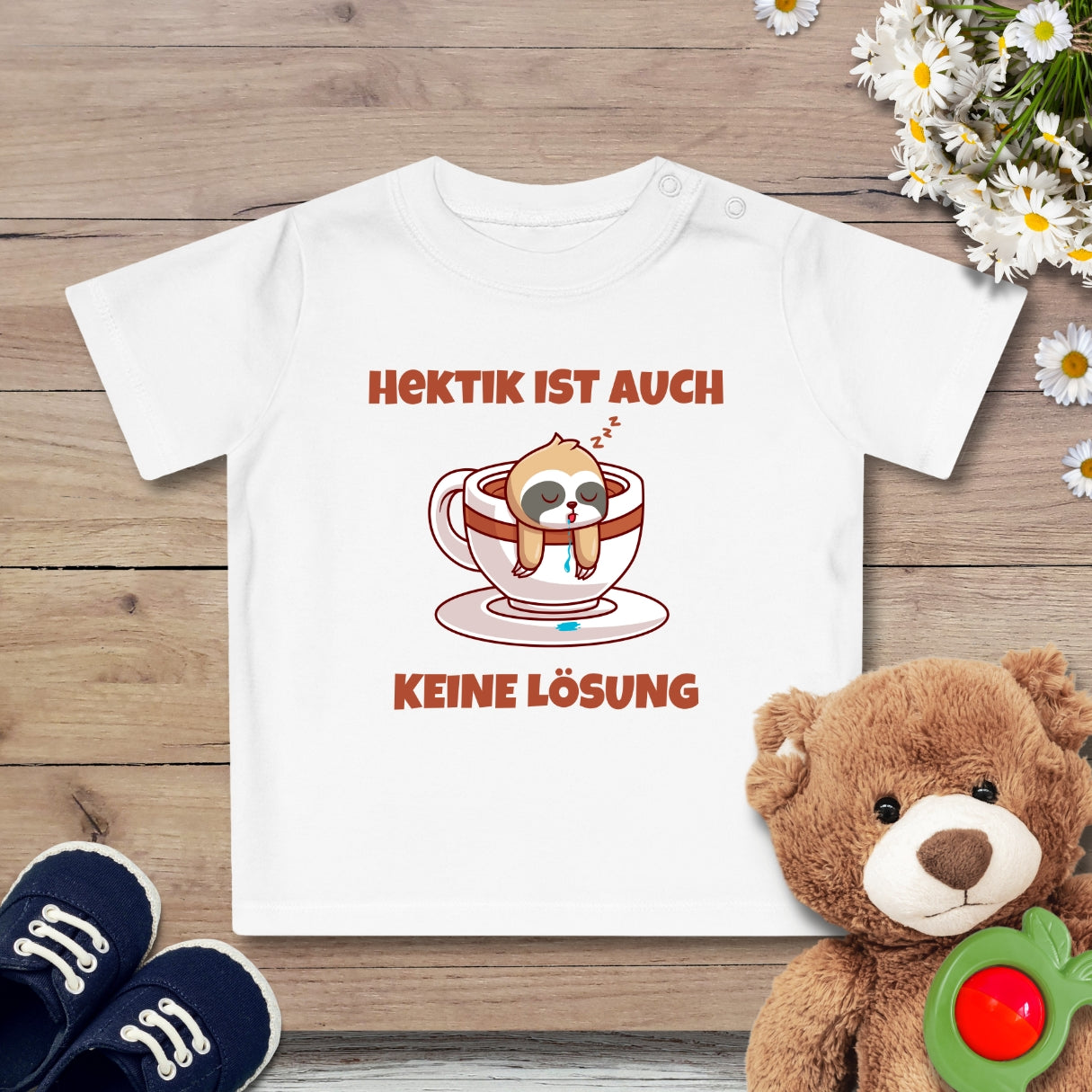 Keine Hektik Faultier Baby T-Shirt
