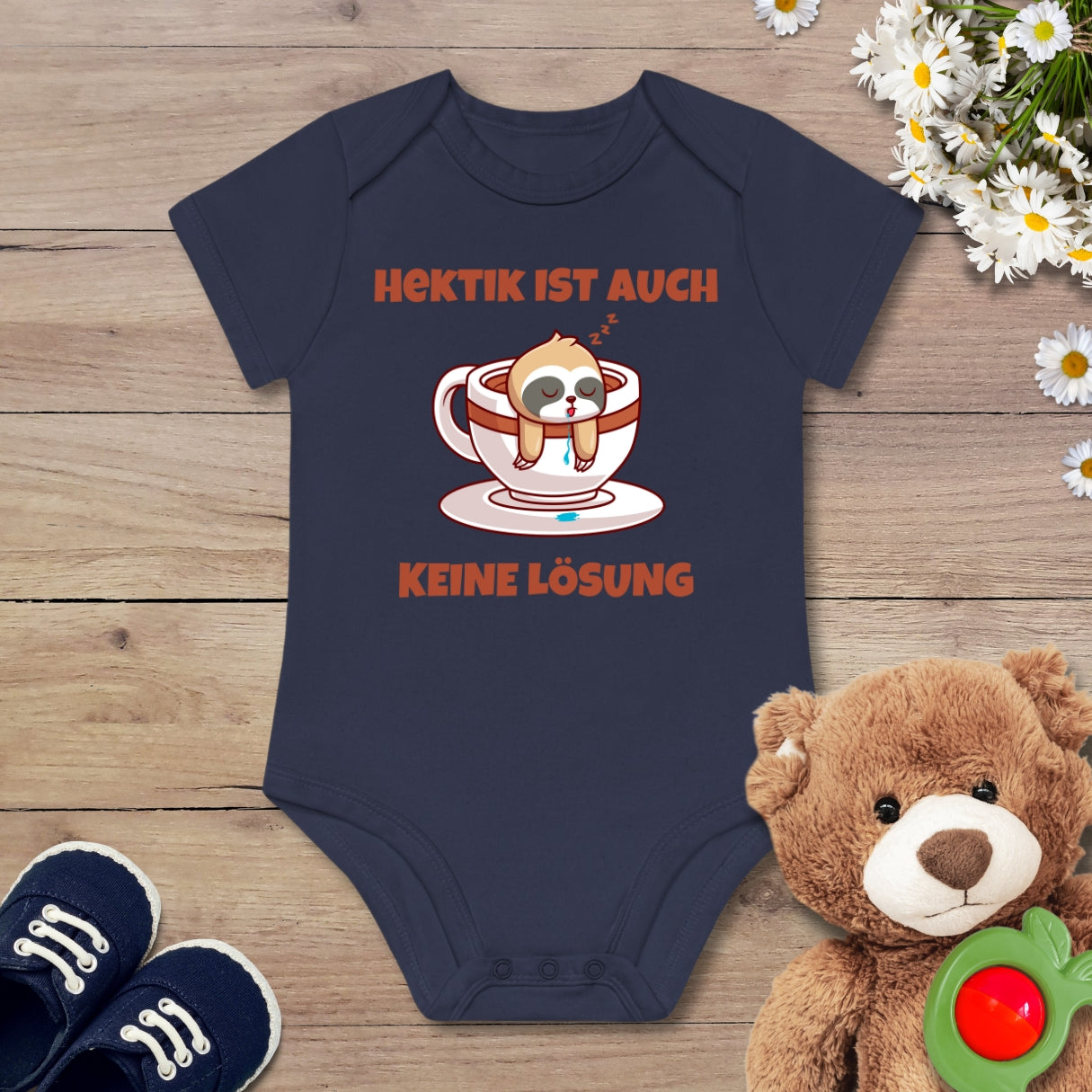 Keine Hektik Faultier Kurzarm Body