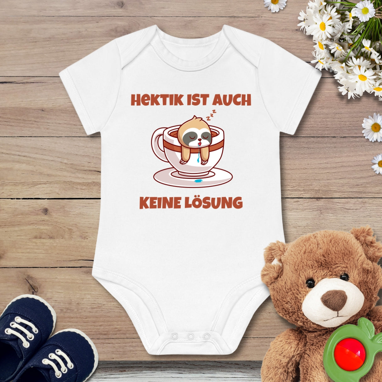 Keine Hektik Faultier Kurzarm Body