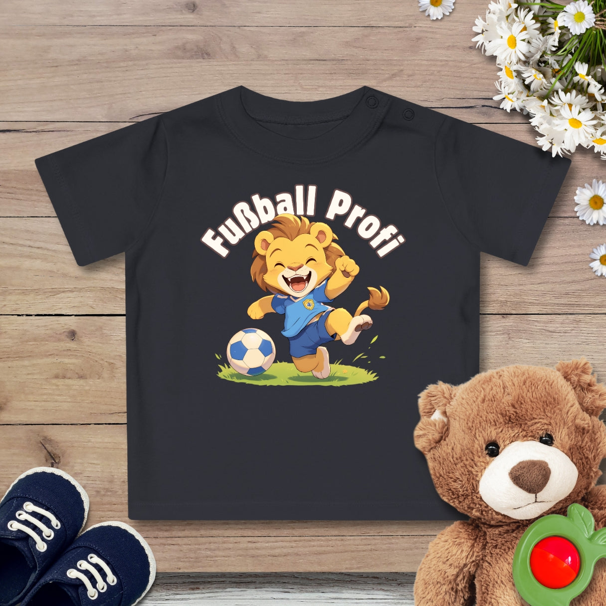 Fußball Profi Löwe Baby T-Shirt