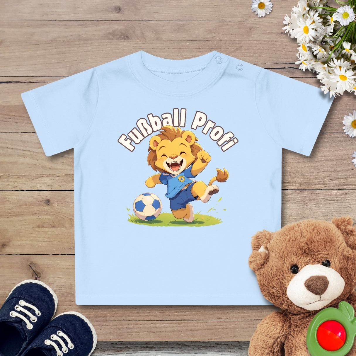 Fußball Profi Löwe Baby T-Shirt