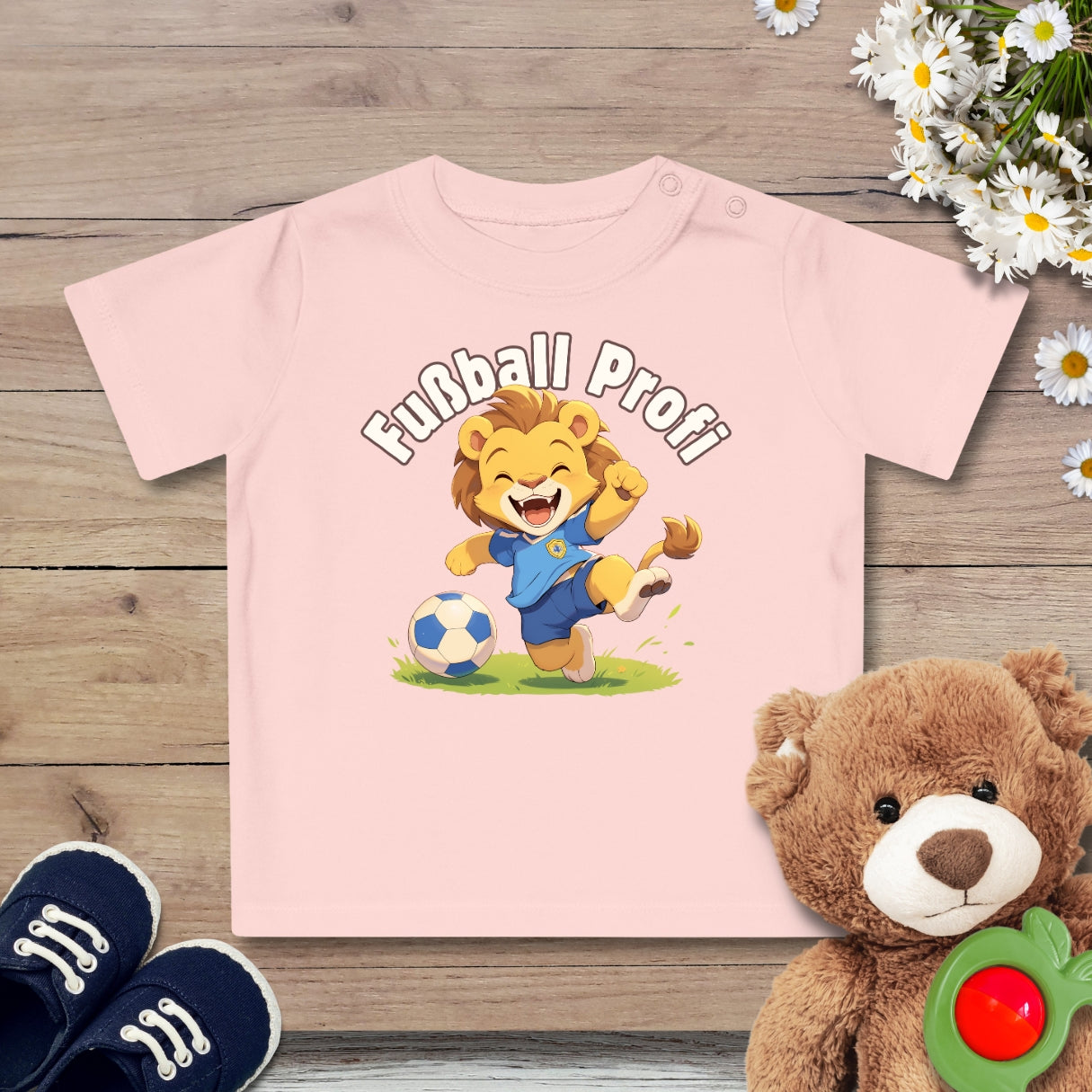 Fußball Profi Löwe Baby T-Shirt