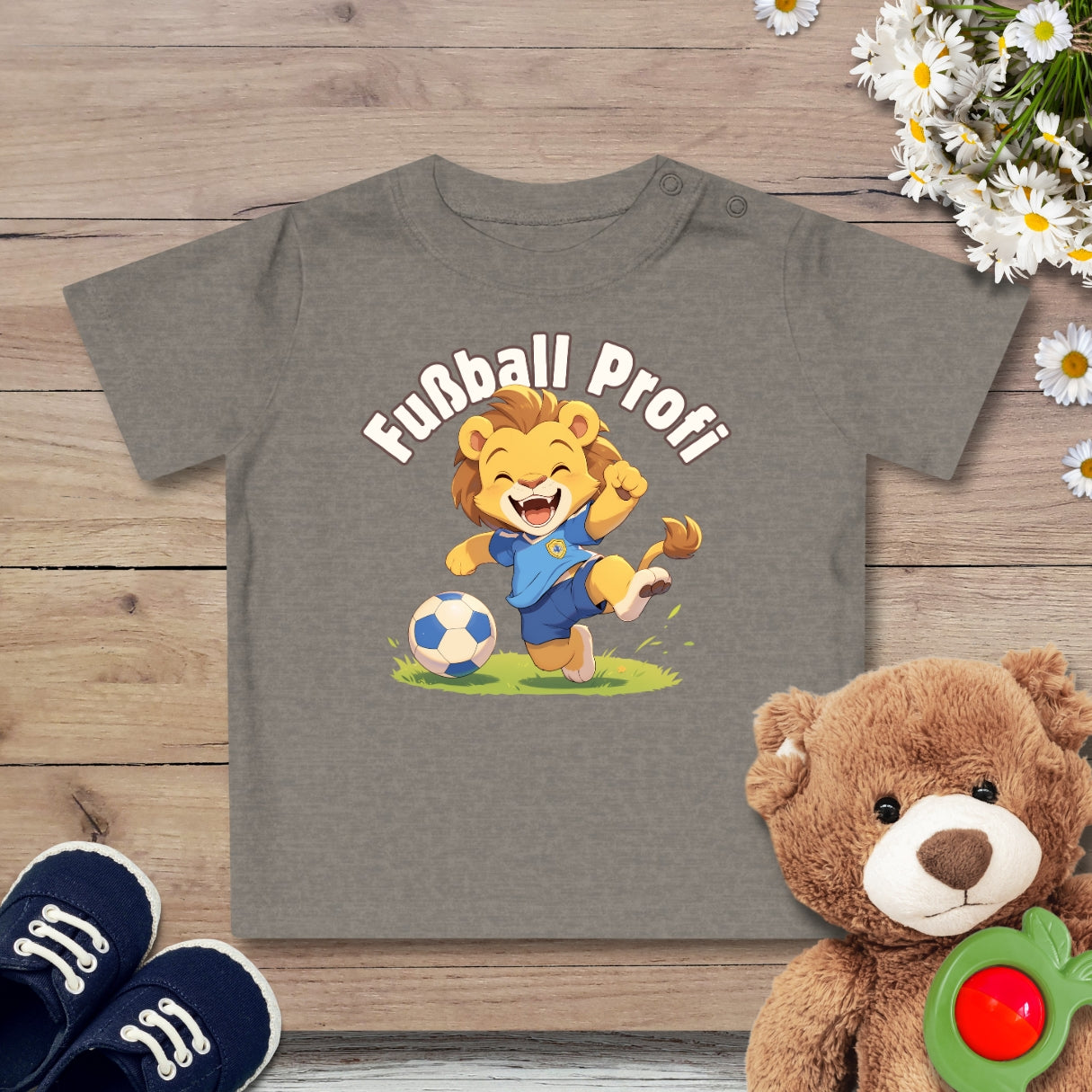 Fußball Profi Löwe Baby T-Shirt