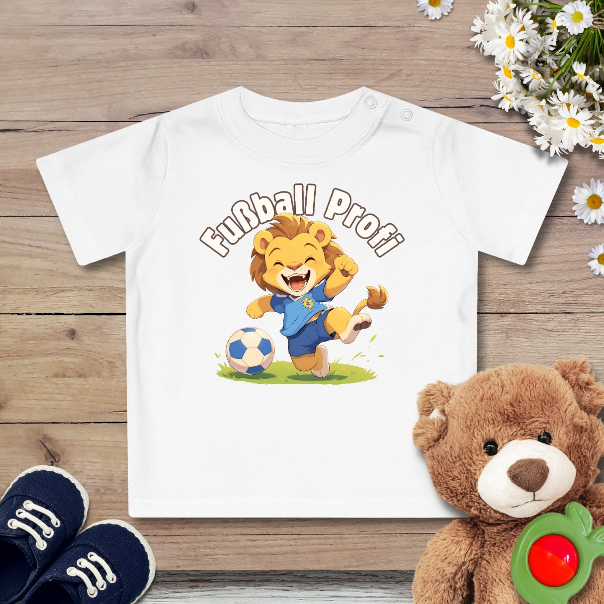 Fußball Profi Löwe Baby T-Shirt