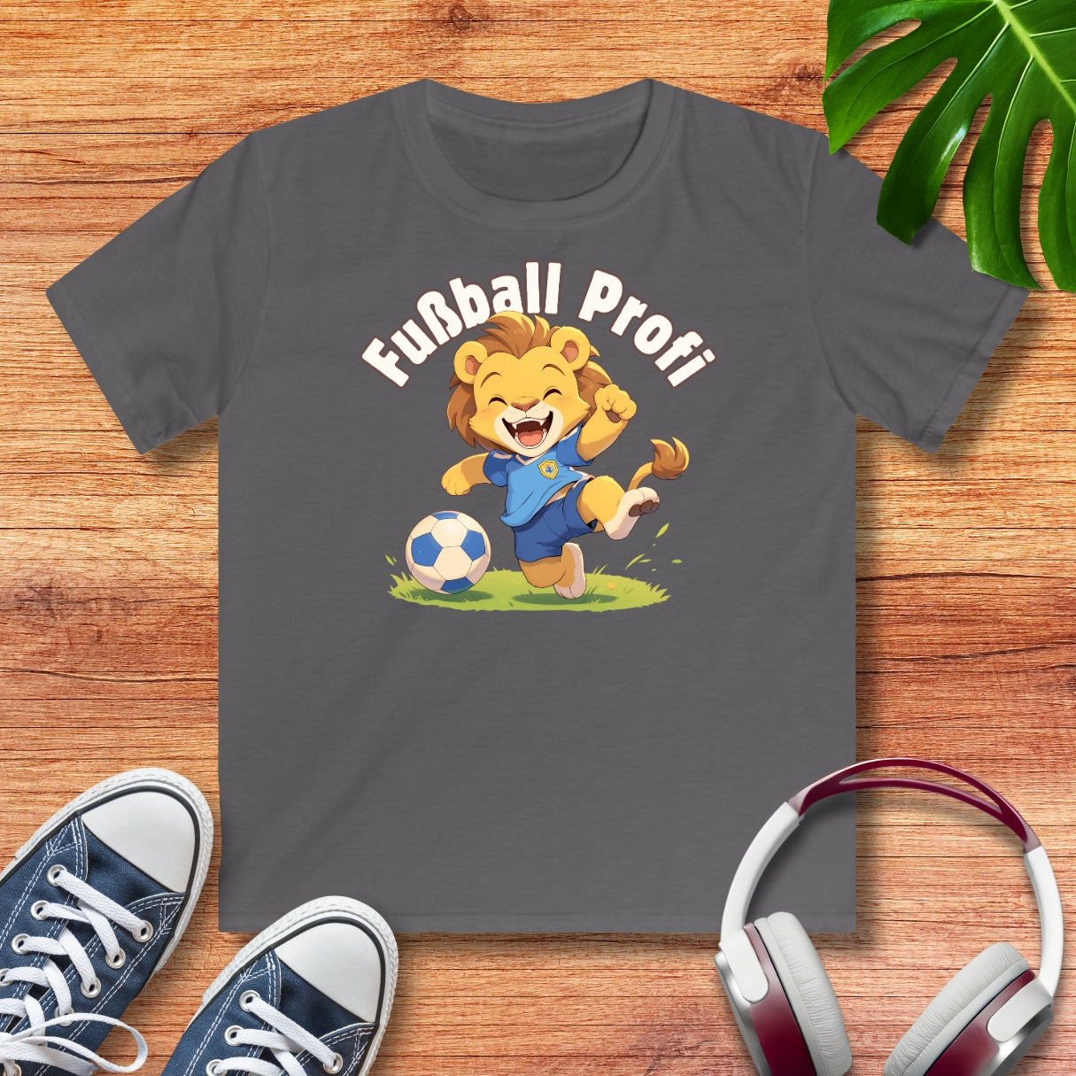 Fußball Profi Löwe Kinder T-Shirt