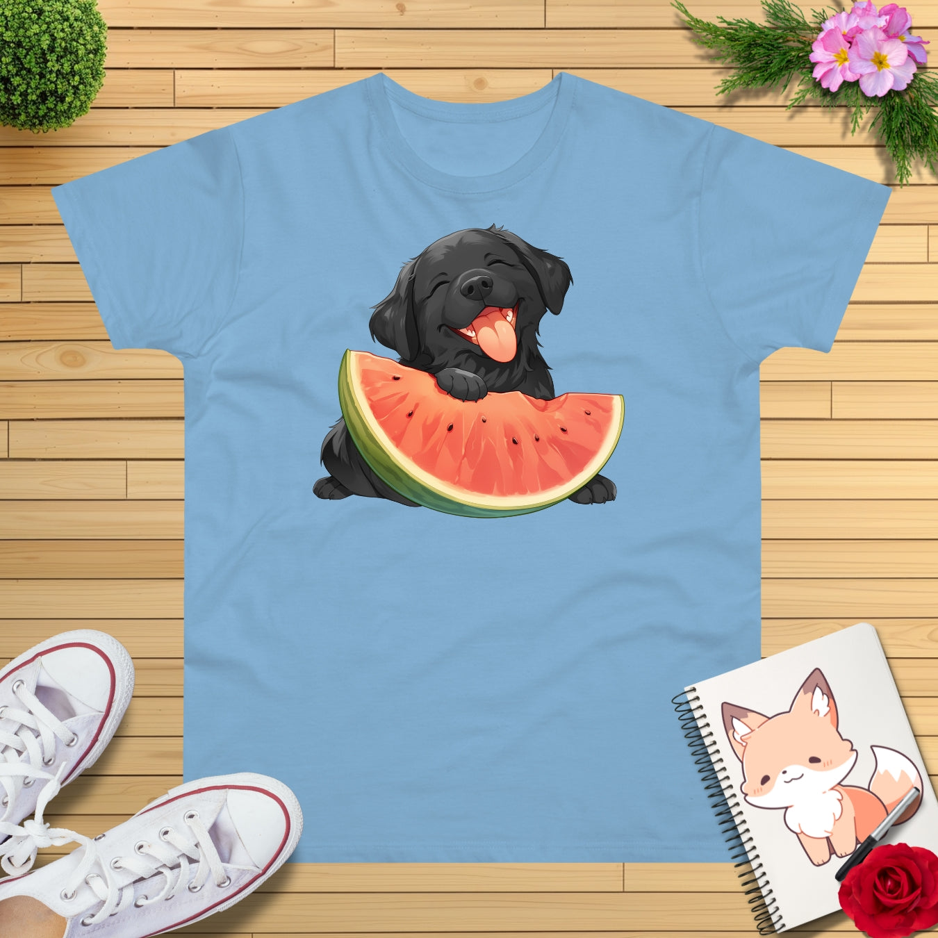 Labrador mit Wassermelone T-Shirt