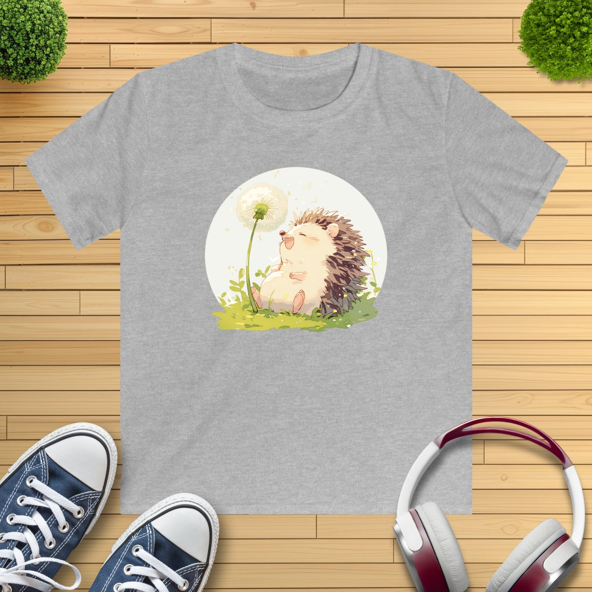 Happy Igel Pusteblume Kinder T-Shirt