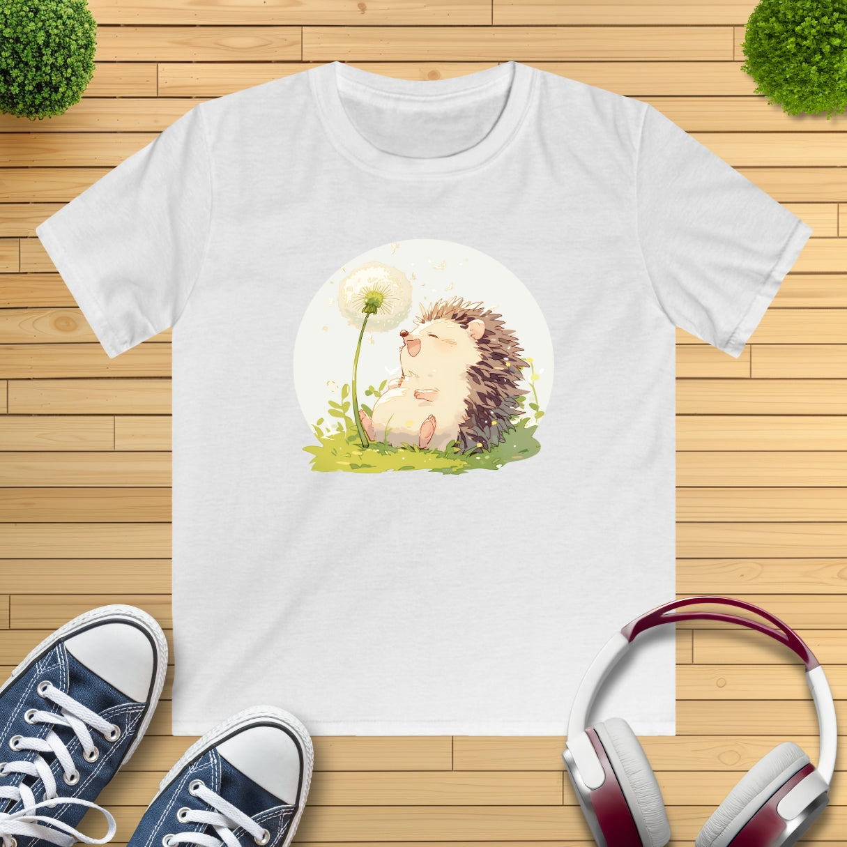 Happy Igel Pusteblume Kinder T-Shirt