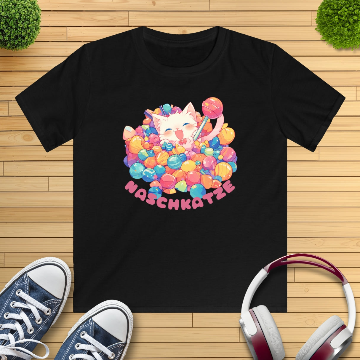 Naschkatze Kinder T-Shirt