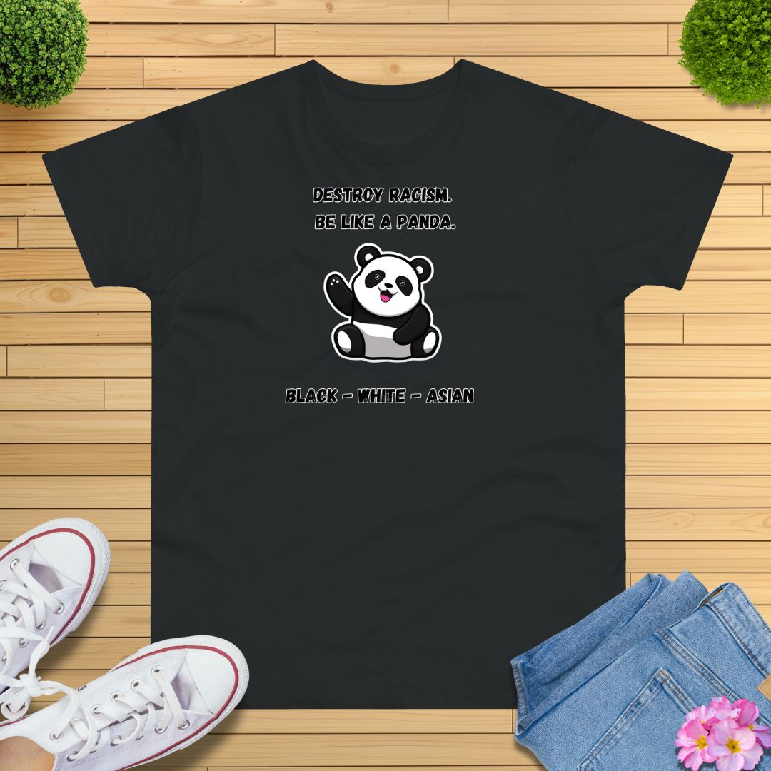 Panda Destroys Racism T-Shirt