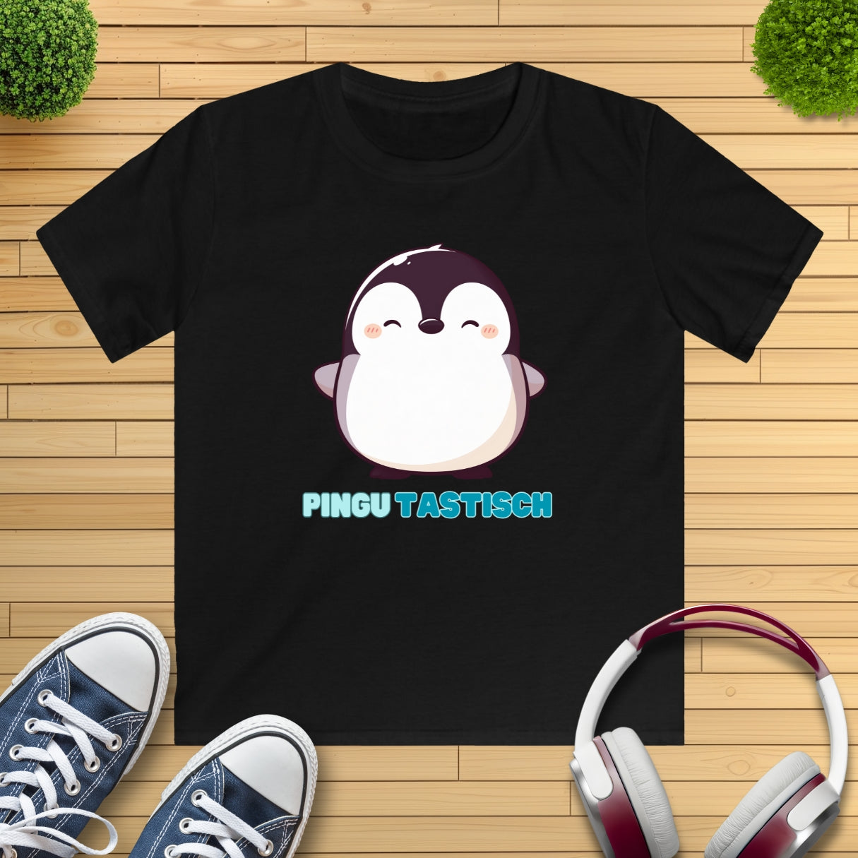 Happy Pinguin Kinder T-Shirt
