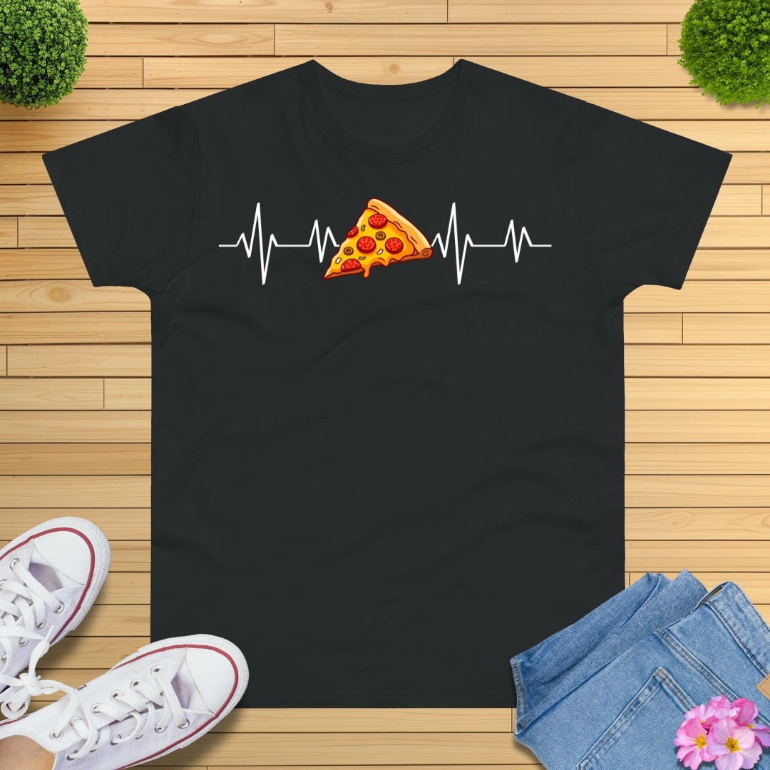 Pizza Herzschlag EKG T-Shirt
