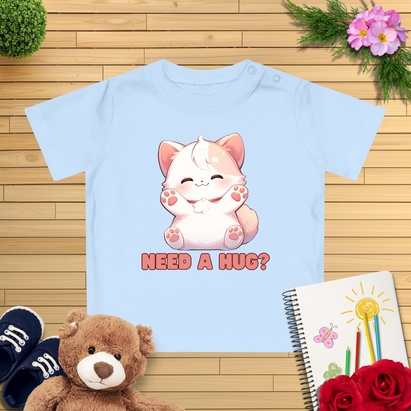 Kawaii Kuschel Kitten Baby T-Shirt