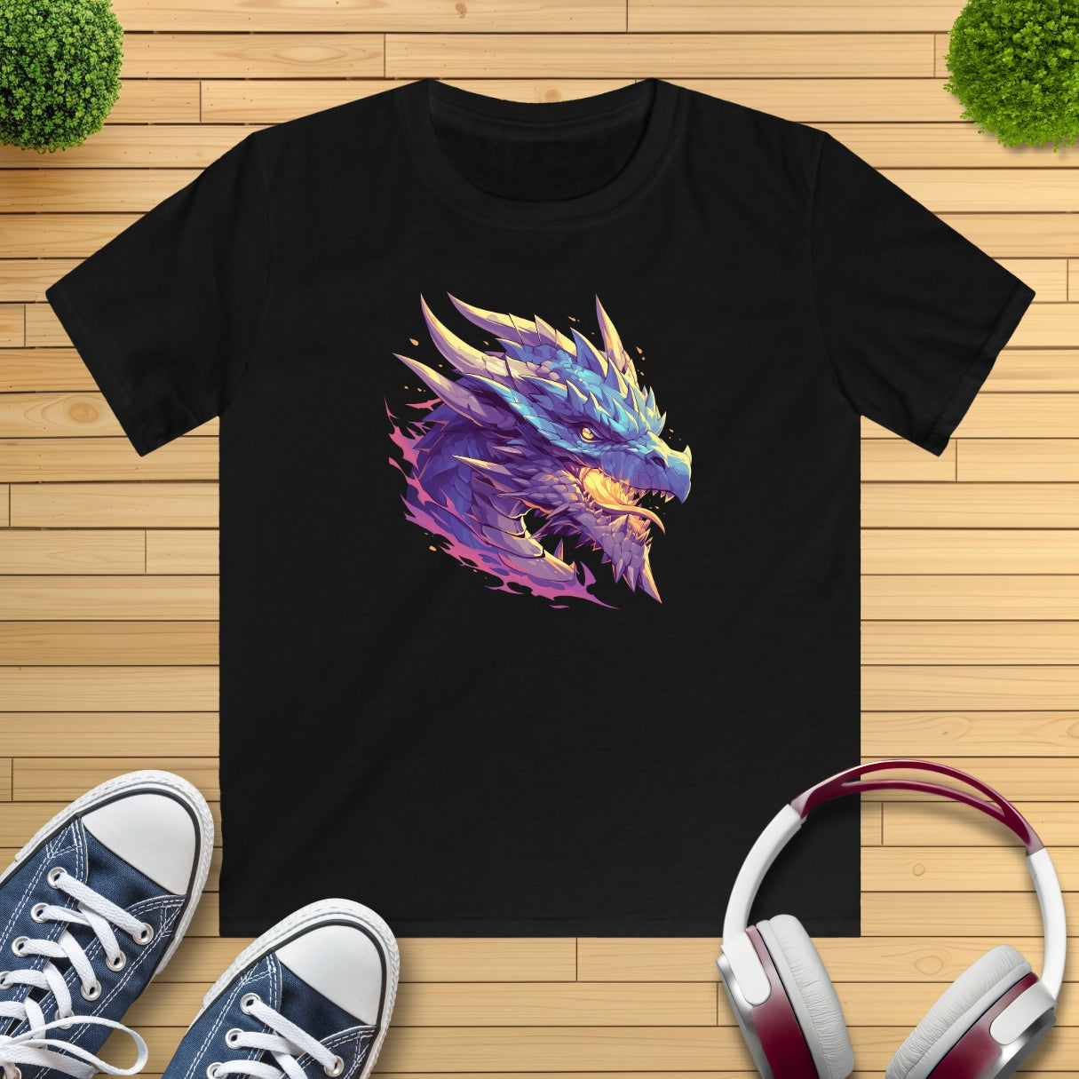 blauer Drache Kinder T-Shirt