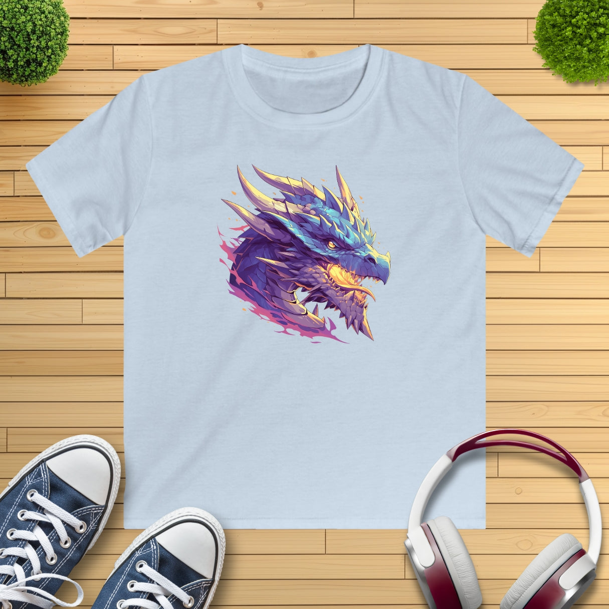 blauer Drache Kinder T-Shirt