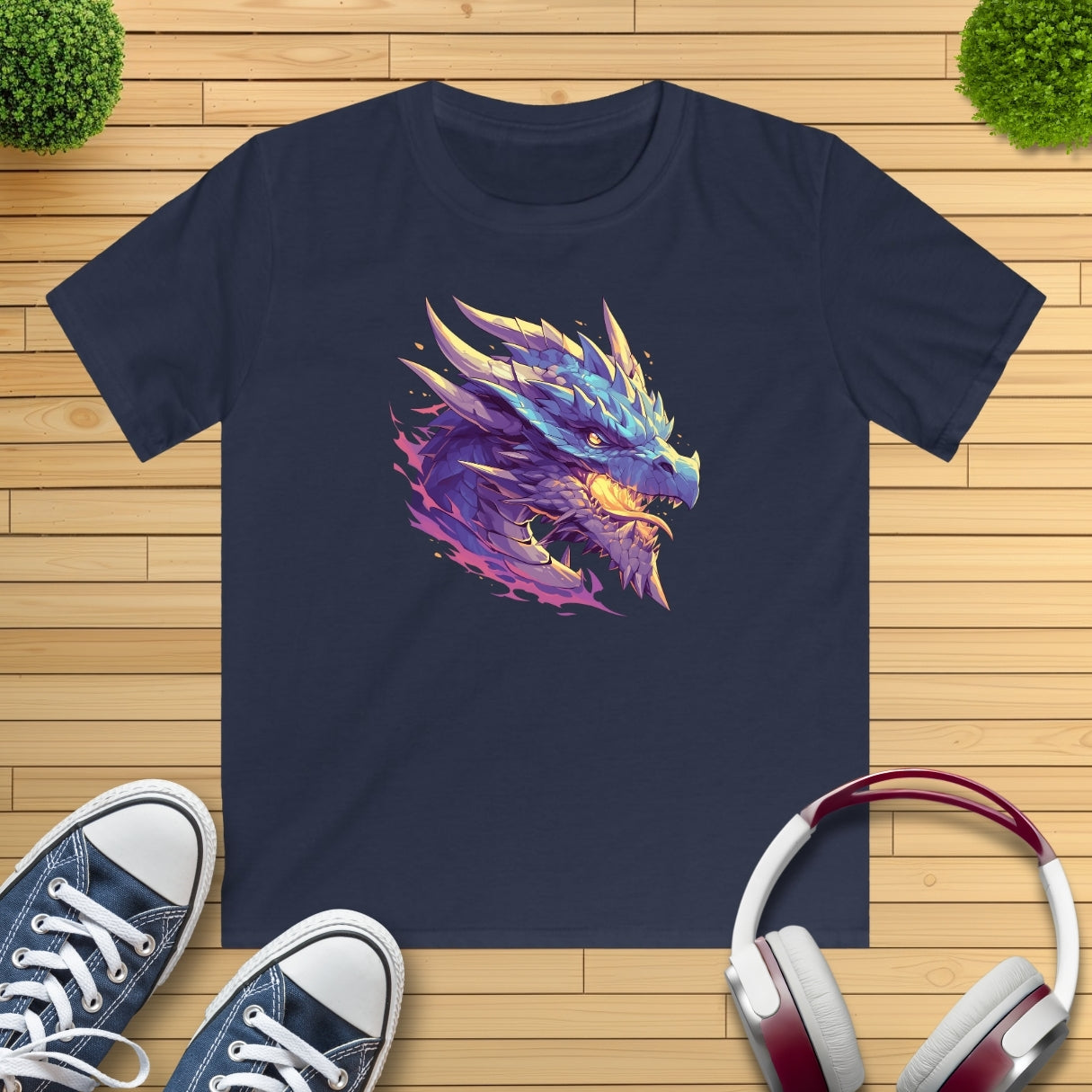 blauer Drache Kinder T-Shirt