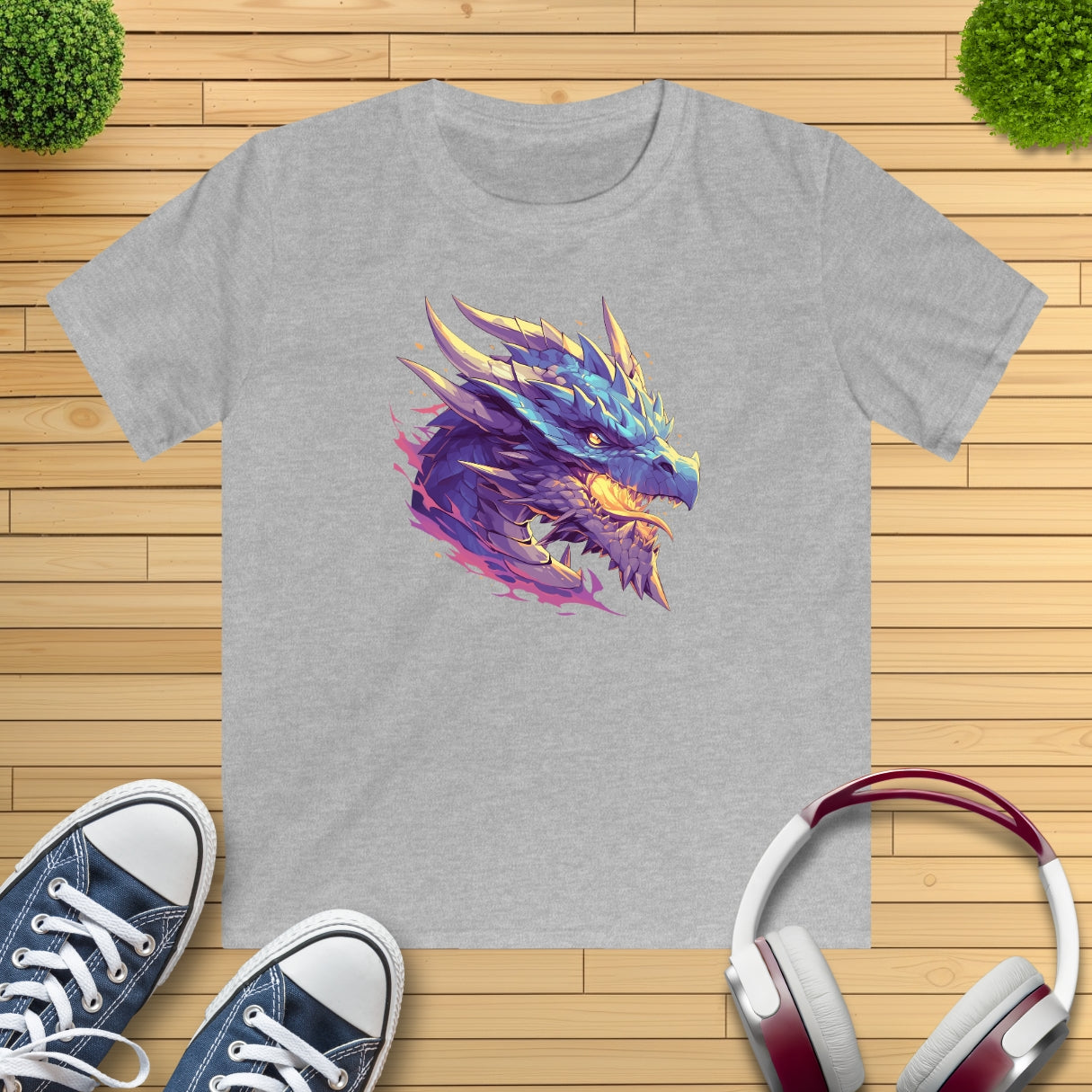 blauer Drache Kinder T-Shirt