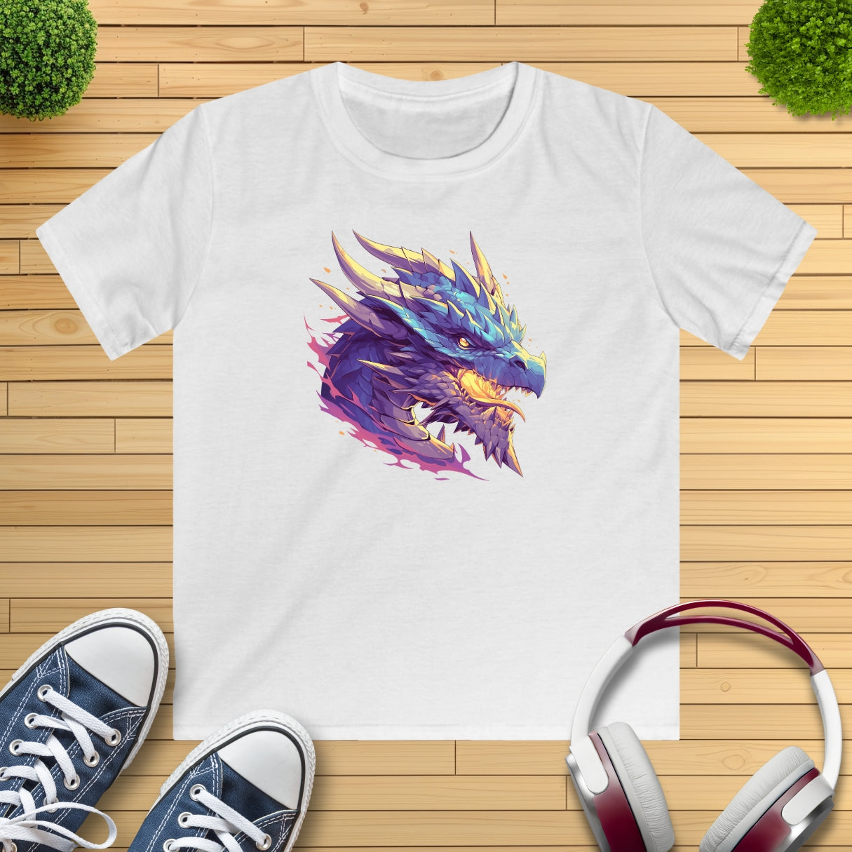 blauer Drache Kinder T-Shirt