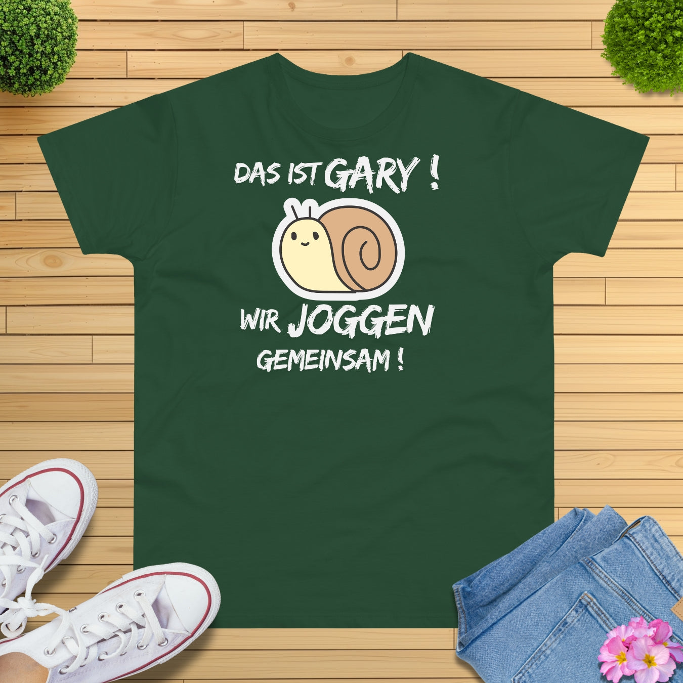 Lustiges Schnecke Joggen T-Shirt
