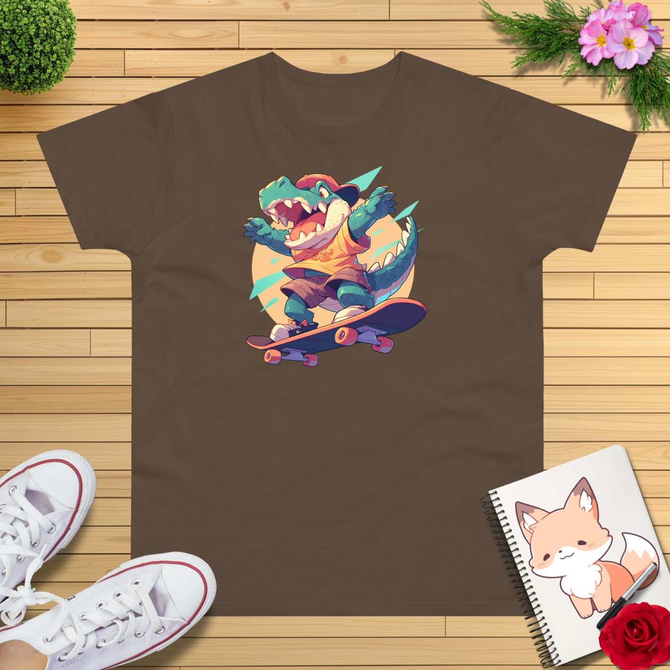 Skateboard Krokodil yay T-Shirt