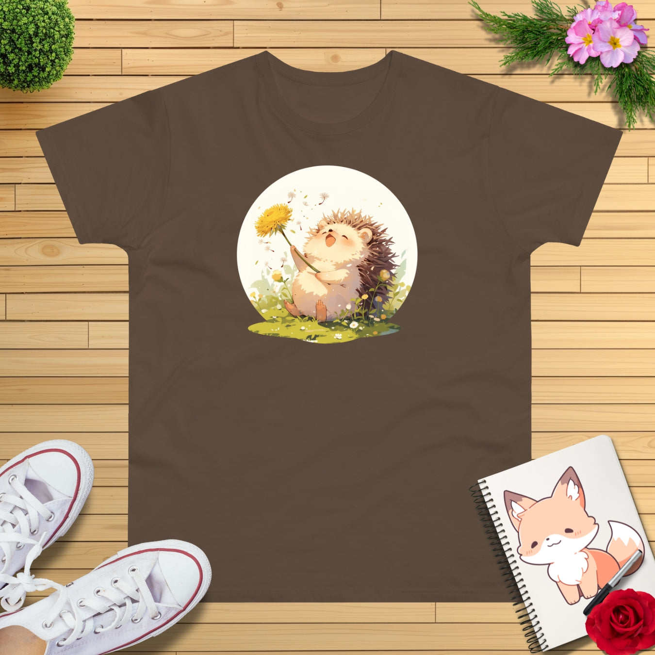 Igel mit Löwenzahn T-Shirt