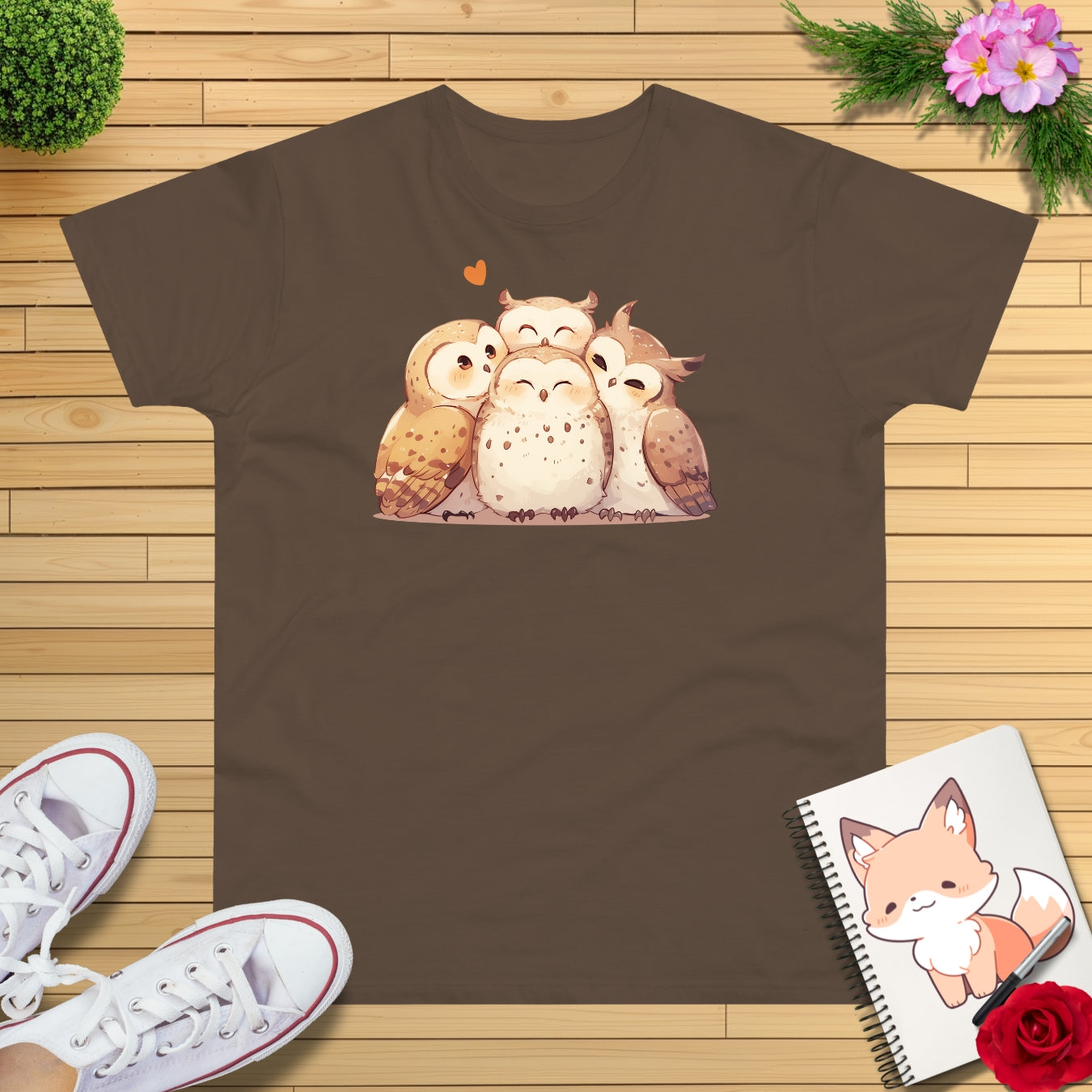 Kuschel Eulen T-Shirt